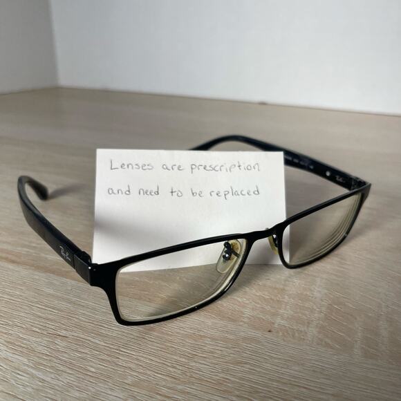 Ray-Ban RB6238 2509 Black Square Eyeglasses Flex Hinge PARTS ONLY 53-17-145 - Picture 1 of 11